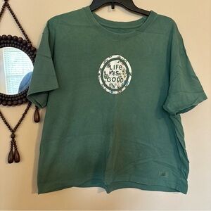 Life Is Good Olive Crusher Tee